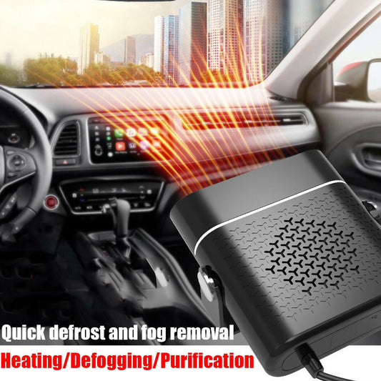 3 - in - 1 Plug - in Car Heater & Defogger | Cigarette Lighter Mini Heater, Defroster, ABS Fan, Anti - Fog Solution - Autoxmatch