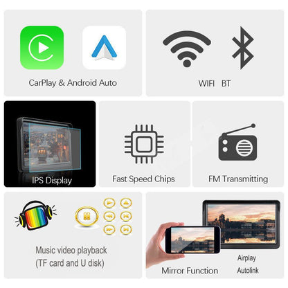 7'' IPS Car Smart Screen with Wireless CarPlay | Auto Mobile Phone Projection & Navigation Display - Autoxmatch