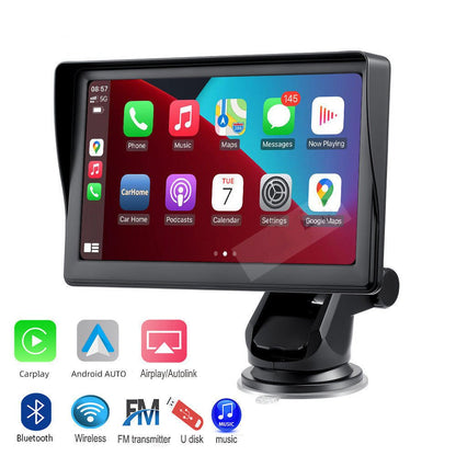 7'' IPS Car Smart Screen with Wireless CarPlay | Auto Mobile Phone Projection & Navigation Display - Autoxmatch