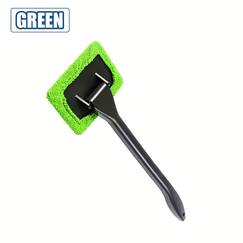 Ergonomic Long-Handle Car Windshield Cleaner Green