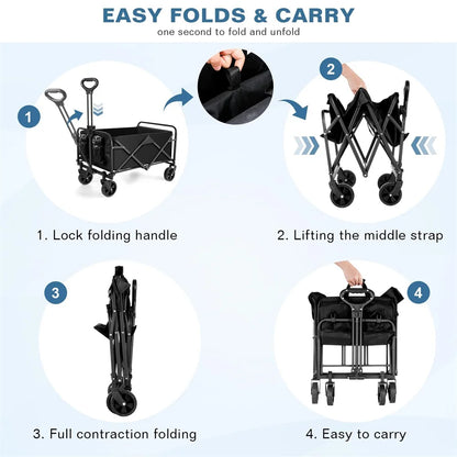 Folding Wagon Cart Collapsible- Easy Folds 