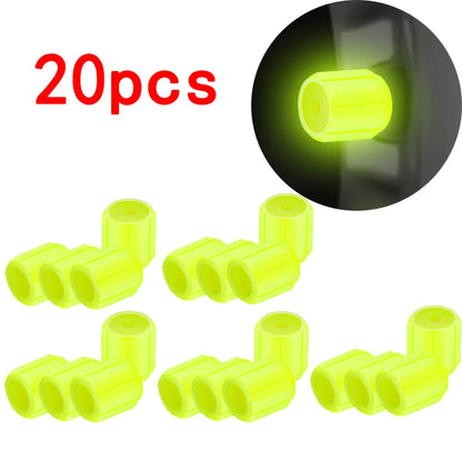 Luminous Tire Valve Caps - 20pcs 