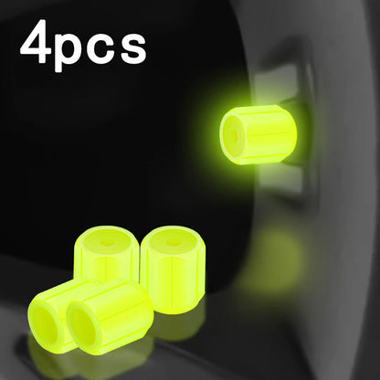 Luminous Tire Valve Caps - 4 pcs 