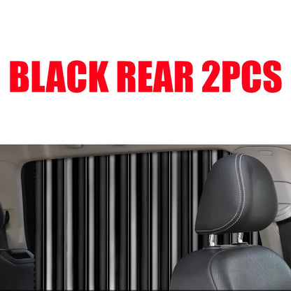 Magnets Car Sunshade Curtain-2 PCS Black Rear