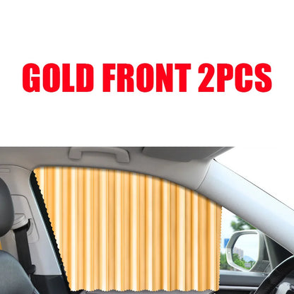 Magnets Car Sunshade Curtain-2 PCS Gold Front