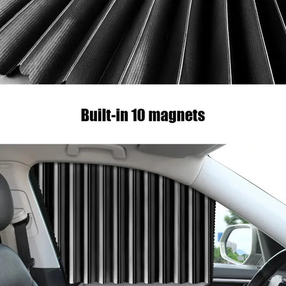 Magnets Car Sunshade Curtain-Built in 10 magnets