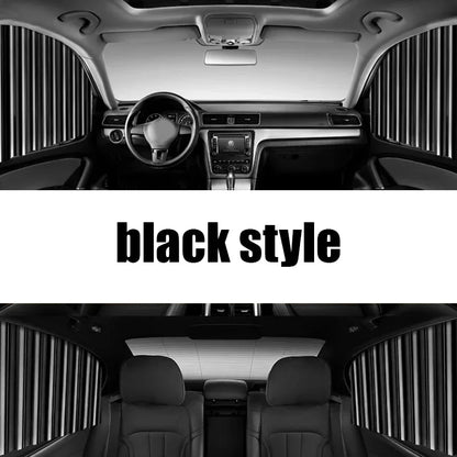 Magnets Car Sunshade Curtain-black