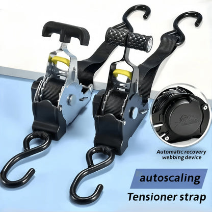 Auto - Lock Retractable Cargo Strap – Perfect for Motorcycle & Luggage Securement - Autoxmatch