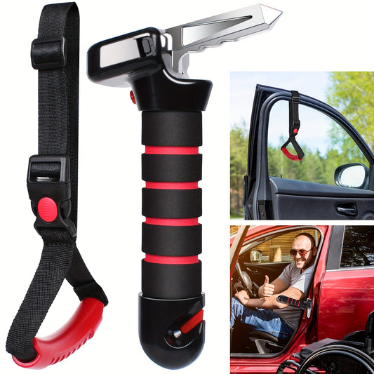 Car Door Handle for Elderly - Seat Belt Cutter & Car Cane Assist Tool for Easy Mobility - Autoxmatch