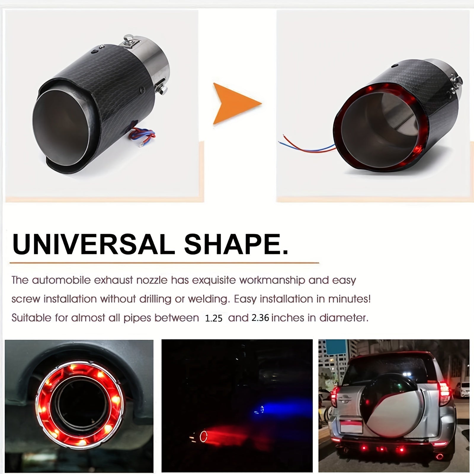 Car Exhaust Pipe with LED Flame – Dynamic Exhaust Upgrade with LED Flame Effects - Autoxmatch