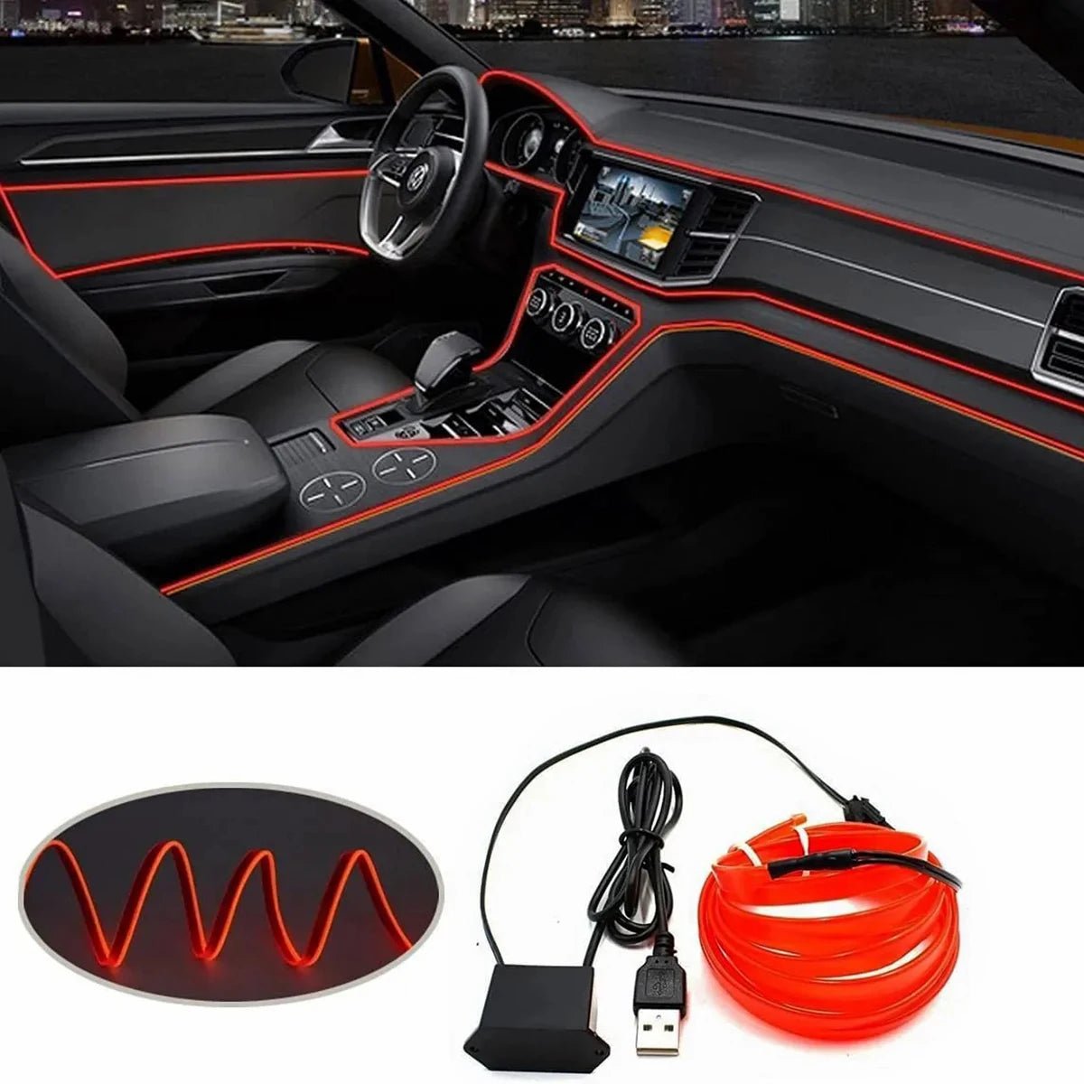 Car Interior LED Neon Decorative Light - Autoxmatch