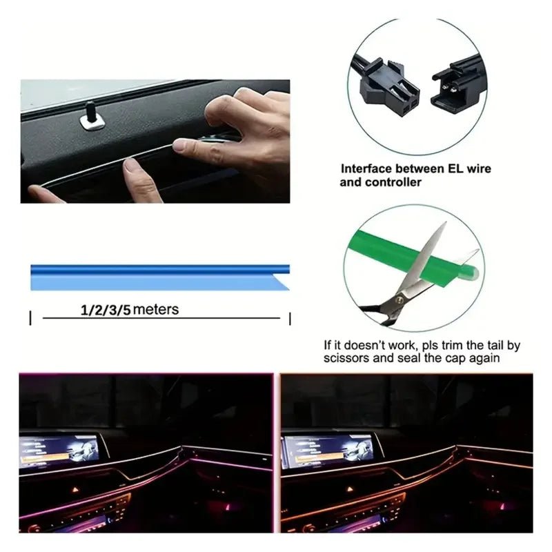 Car Interior LED Neon Decorative Light - Autoxmatch