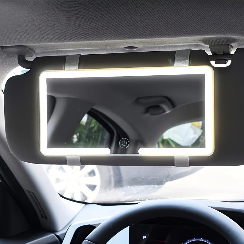 Car Makeup Mirror with LED Lights – Sun Visor Makeup Mirror - Autoxmatch