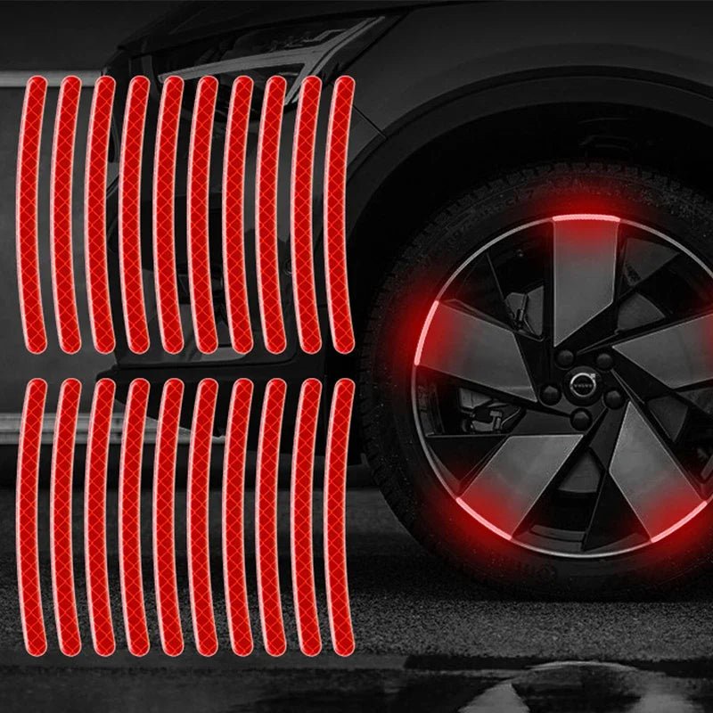 Car Motorcycle Wheel Reflective Strips Colourful - Autoxmatch