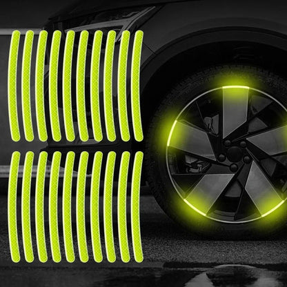 Car Motorcycle Wheel Reflective Strips Colourful - Autoxmatch