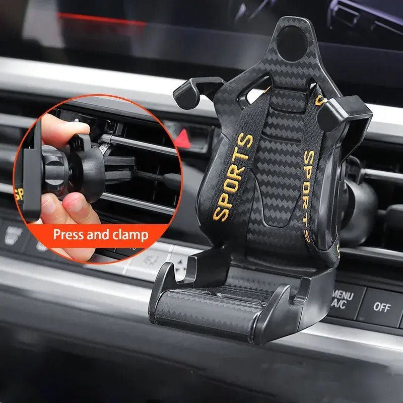 Car Racing Seat Phone Holder – Sleek & Adjustable Mount for Ultimate Driving Convenience - Autoxmatch