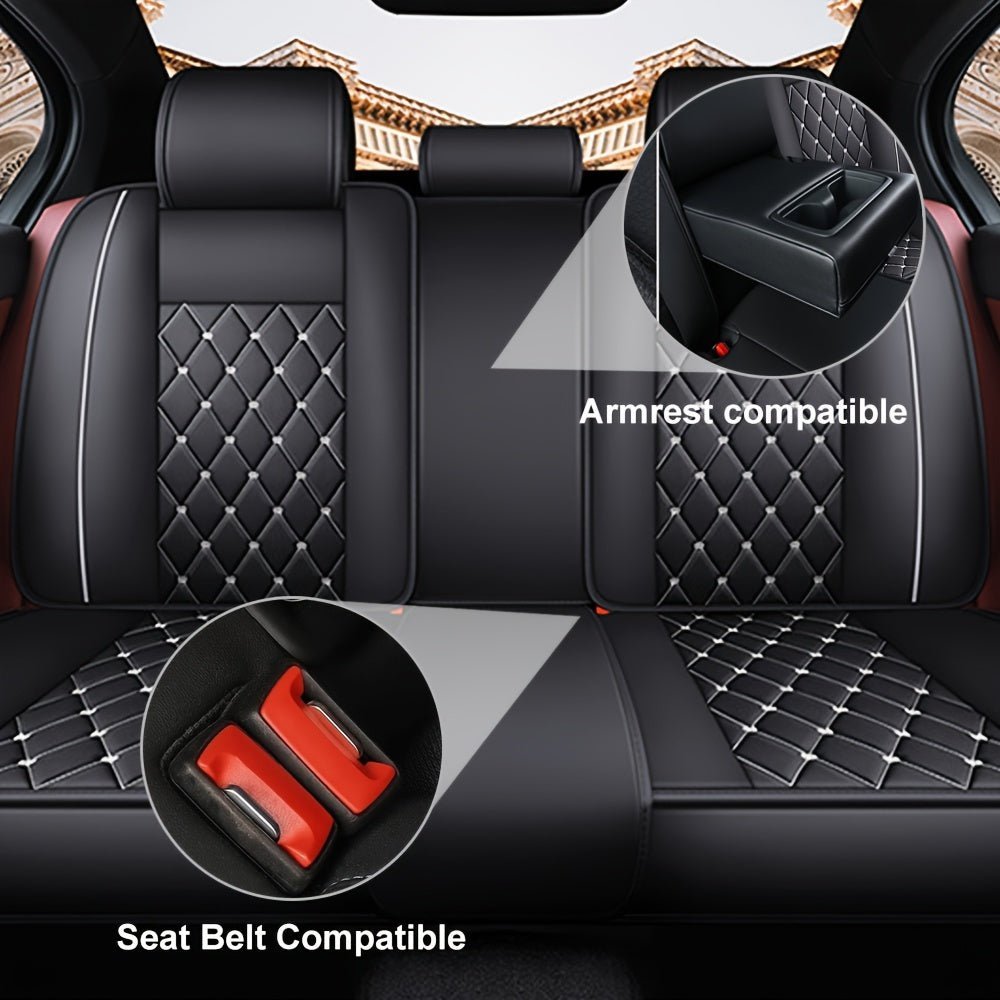 Car Seat Cover Full Set - Universal Deluxe Front & Rear Protector - Autoxmatch