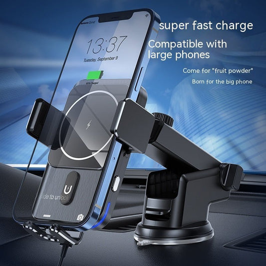 Car Wireless Charger & Mobile Phone Holder - Fast Charging, Secure Mount - Autoxmatch