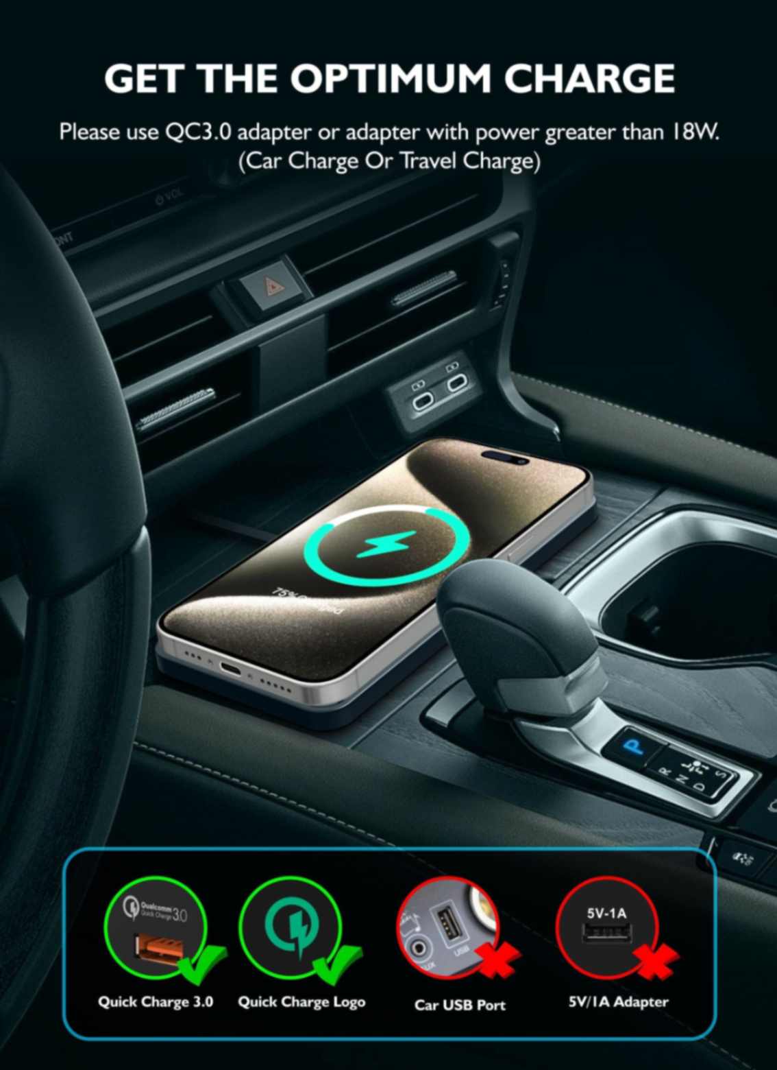 Car Wireless Charger Silicone Non Slip Pad - Autoxmatch