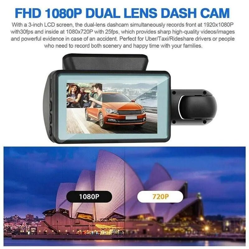 Dual Lens Car DVR Dash Cam - Autoxmatch