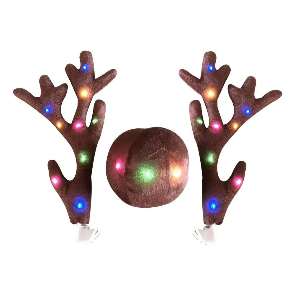 LED Glowing Antlers Christmas Car Decoration - Autoxmatch