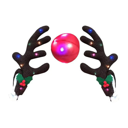 LED Glowing Antlers Christmas Car Decoration - Autoxmatch