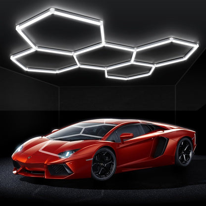 LED Hexagon Garage Lights - 25 Pack 200W 26400LM Super Bright - Autoxmatch