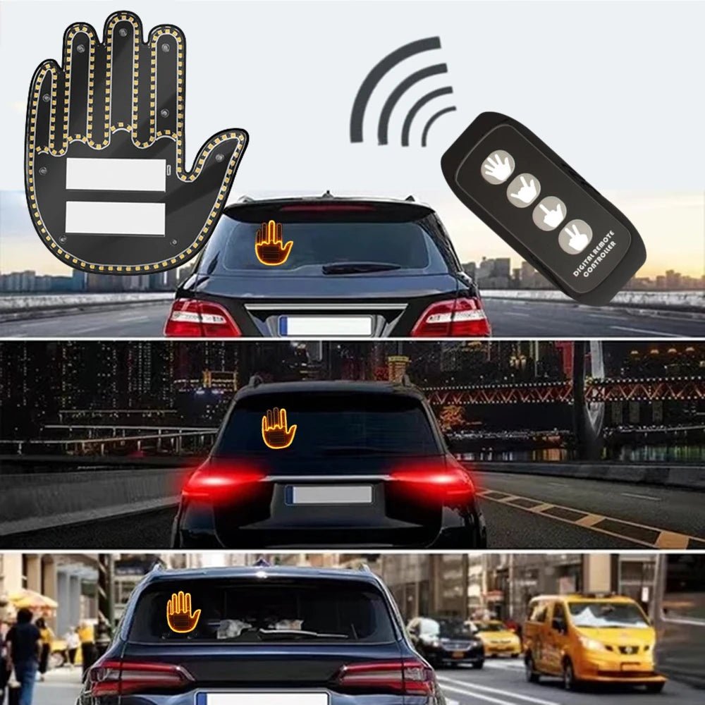 Middle Finger Light Gesture LED Light - LED Hand for Car - Autoxmatch