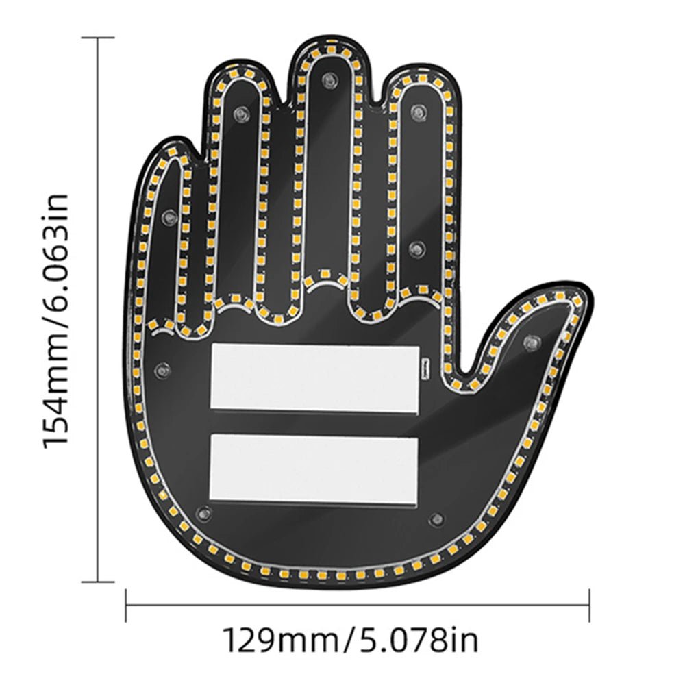 Middle Finger Light Gesture LED Light - LED Hand for Car - Autoxmatch