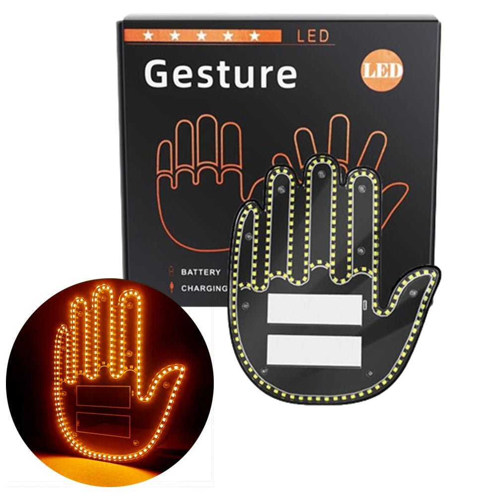 Middle Finger Light Gesture LED Light - LED Hand for Car - Autoxmatch