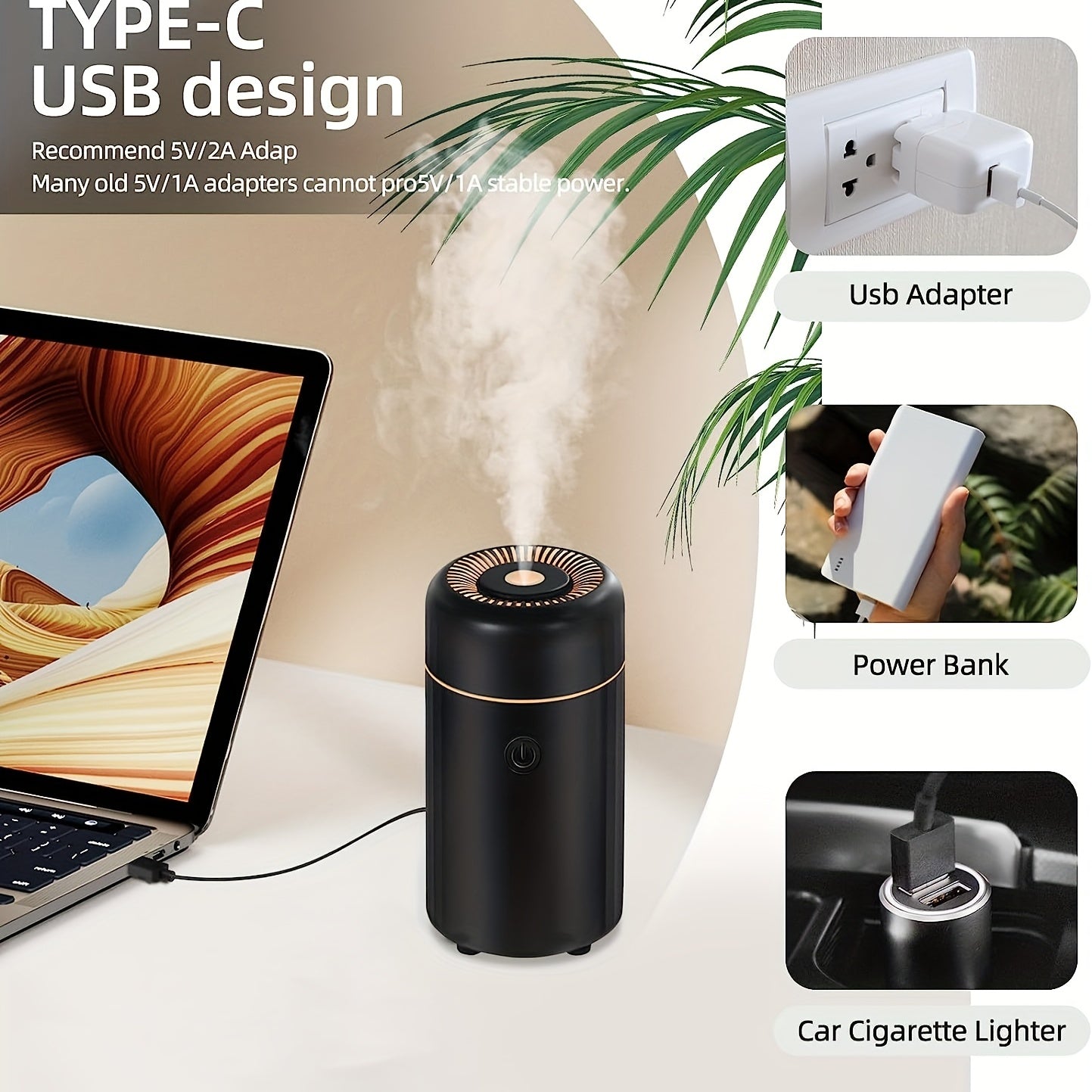 Mini Car Aroma Diffuser - Portable USB Essential Oil Humidifier - Autoxmatch