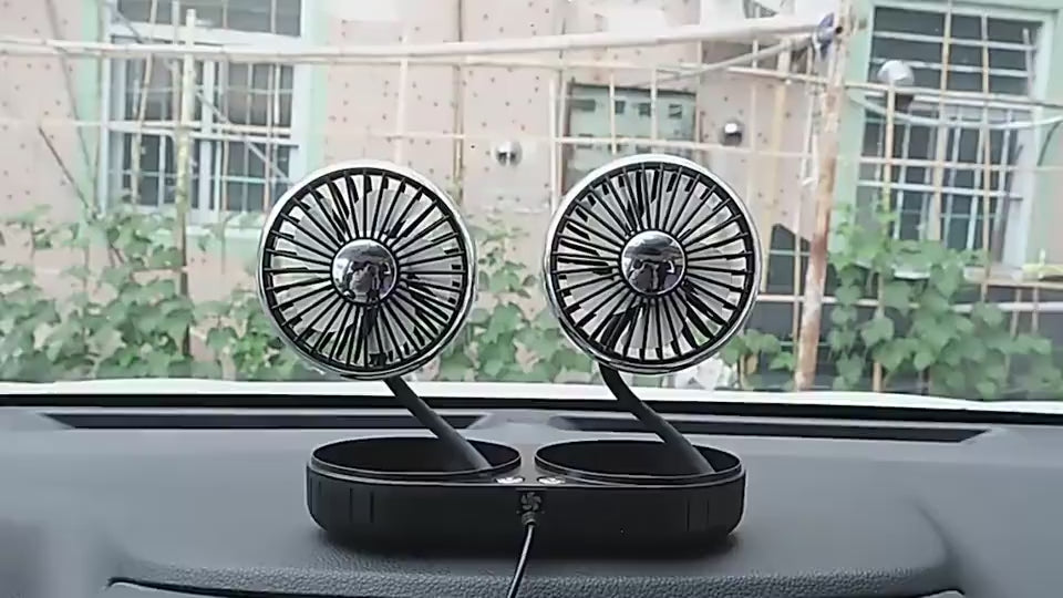 Double-Headed Hose Small Fan | USB-Powered Car Interior Fan | Creative Automotive Accessory