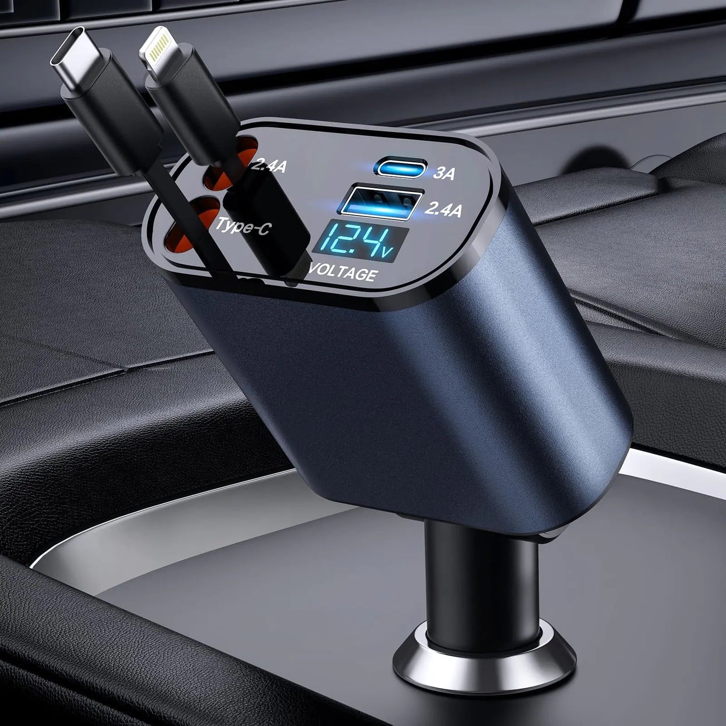 Retractable 4 in 1 Fast Car Phone Charger - Autoxmatch